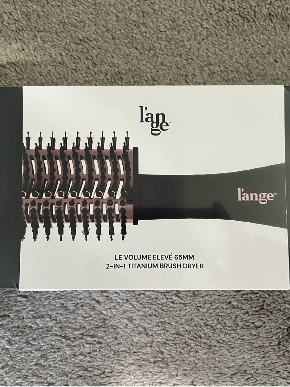 l'ange 2-in-1 Titanium Brush Dryer - Black with Rose Gold Accents